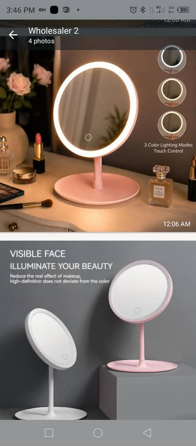Premium LED Vanity Makeup Mirror with Touch Control Light