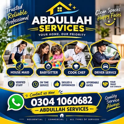 We Provide Baby sitter Patient care house Maid etc
