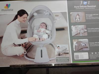 Mastela 3 in 1 Baby Swing & Rocker & Bassinet - Box Pack New