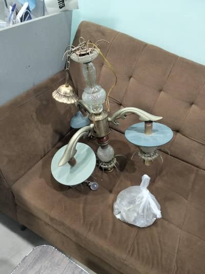 Arms Classic Glass & Metal Chandelier (جھومر)