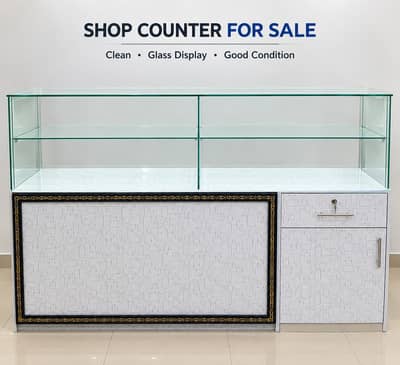 Shop Counter with Glass Display – For Sale