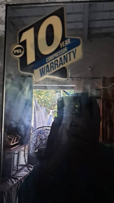 mirror glass fridge midum size