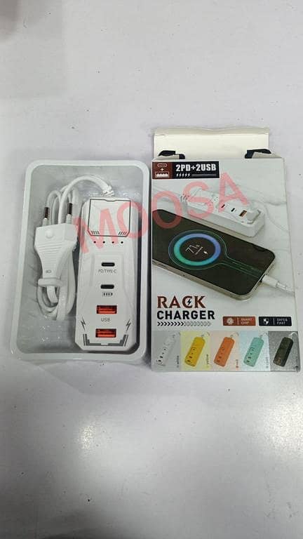 Multiple Port Mobile Charger for Type-C and USB Cable