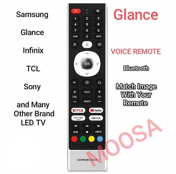 Voice Remote / Glance / Samsung / Sony / Bluetooth Remote / Android LED TV Remote