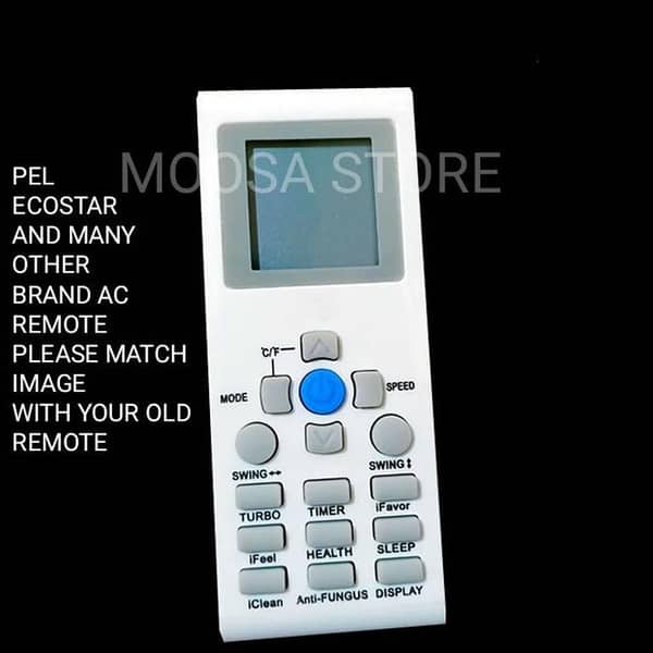 Pel AC Remote for Pel Air Conditioners