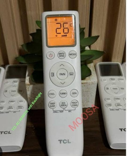 TCL AC REMOTE With Backlight / TCL Remote
