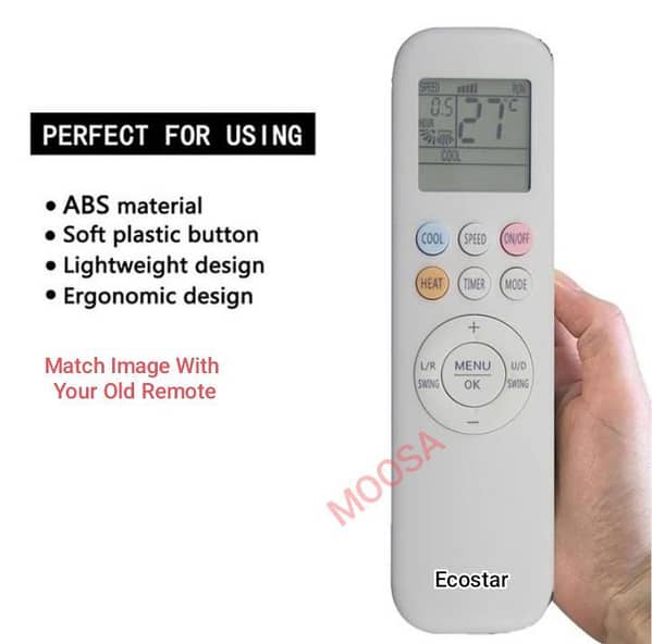 Eco star Ac Remote For Many Brands / YKR-T/011E