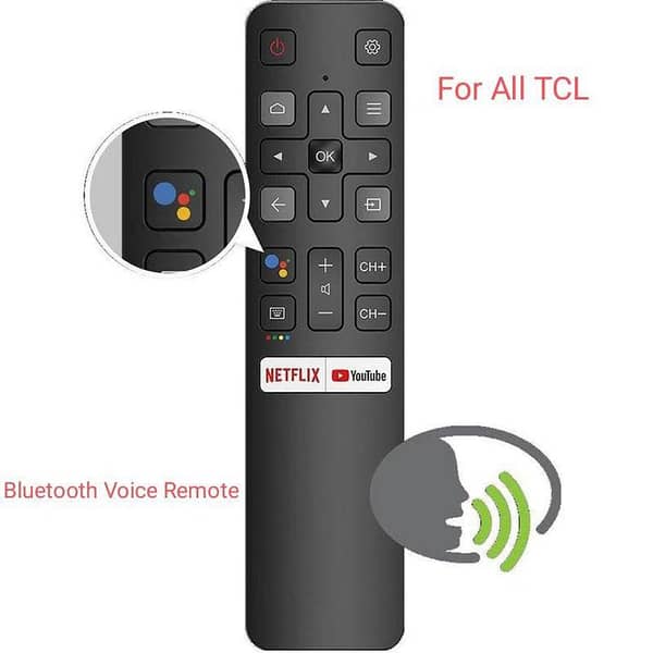 TCL Remote RC802V FUR6 Google Assistant Voice Remote Control For T. CL TV 40S6800 49S6500 55EP680 Replace RC802V FMR1