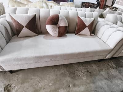 7 seater sofa set white towel fabric Delivery Rwalpind and Islamabad