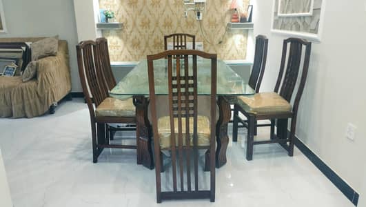 Dining Table Set Mirror Table with 6 seats