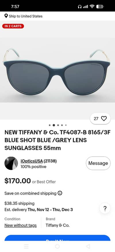 NEW TIFFANY & Co. TF4087-B 8165/3F? (308/73/99/99/8)
