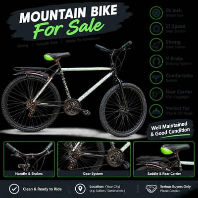 Mountain Bike for Sale – Good Condition | 26 Inch