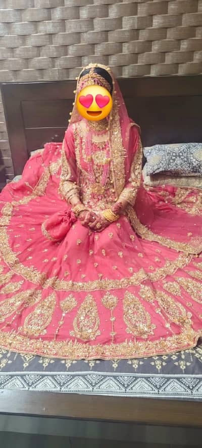 Heavy Pink Bridal Lehenga – Worn Once
