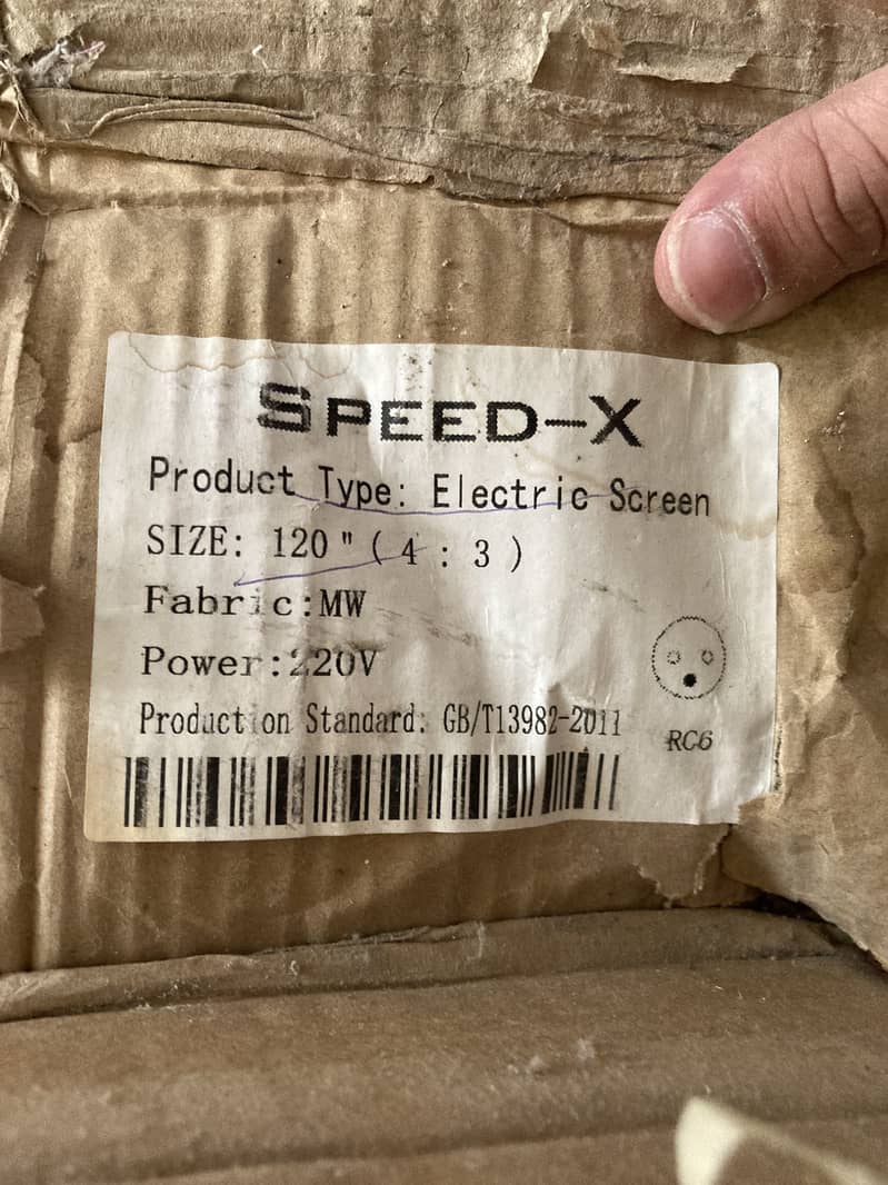 projector screen 120” 1