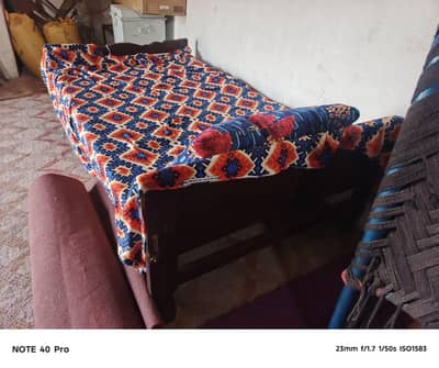 Single bed with mattress