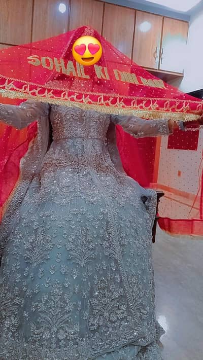 Heavy Ice Blue Silver Nikkah Maxi – Worn Once