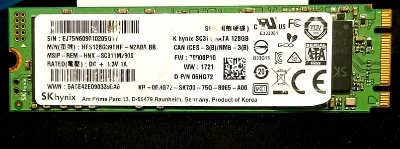 128 gb SSD NVME | SK Hynix 128 GB NVMe M. 2 SSD | Perfect Running OK.