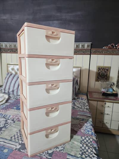 5 Layer Plastic Storage Drawer Cabinet – Good Condition