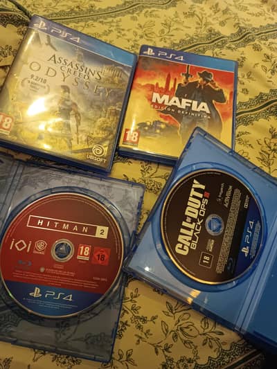 4 PS4 for sale assassin's Creed mafia cod hitman