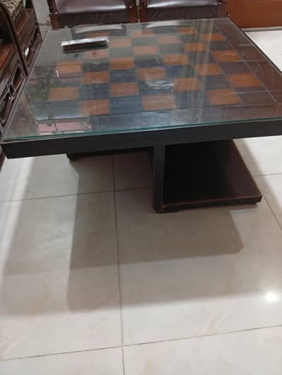 wooden square shape table