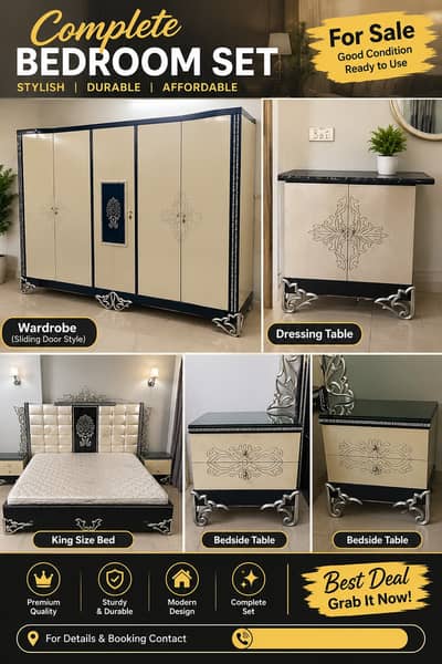 Bed Set/ BedRoom Furniture / king Size bed / Furniture
