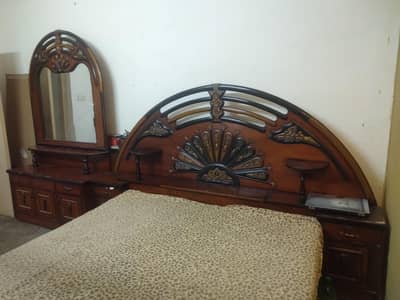 King Size Double Bed with Dressing Mirror