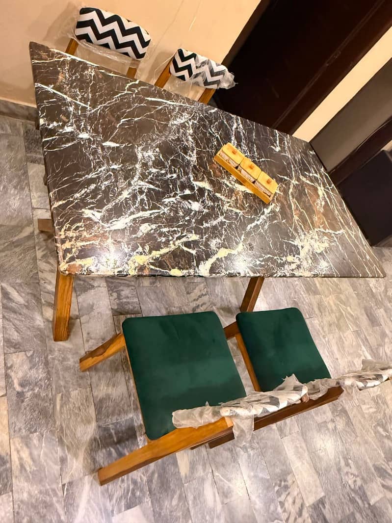 Dining Table | 4 Seater Marble Top Dining Table 3