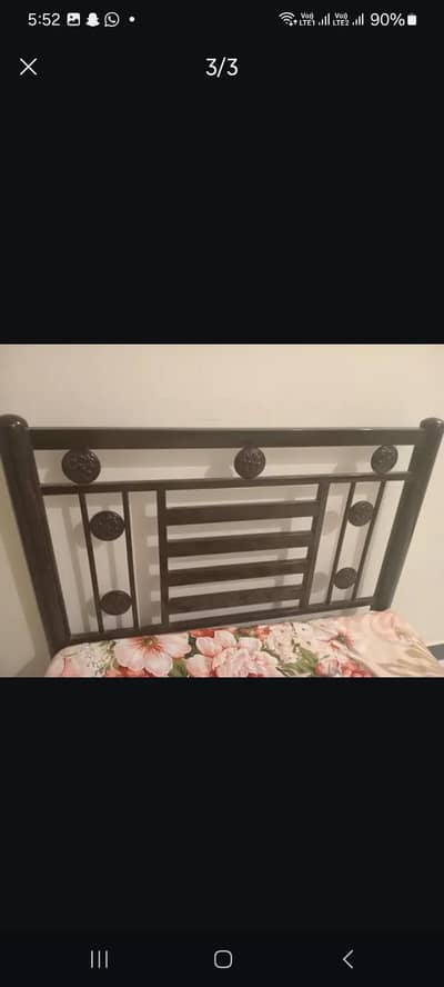single bed with mattress