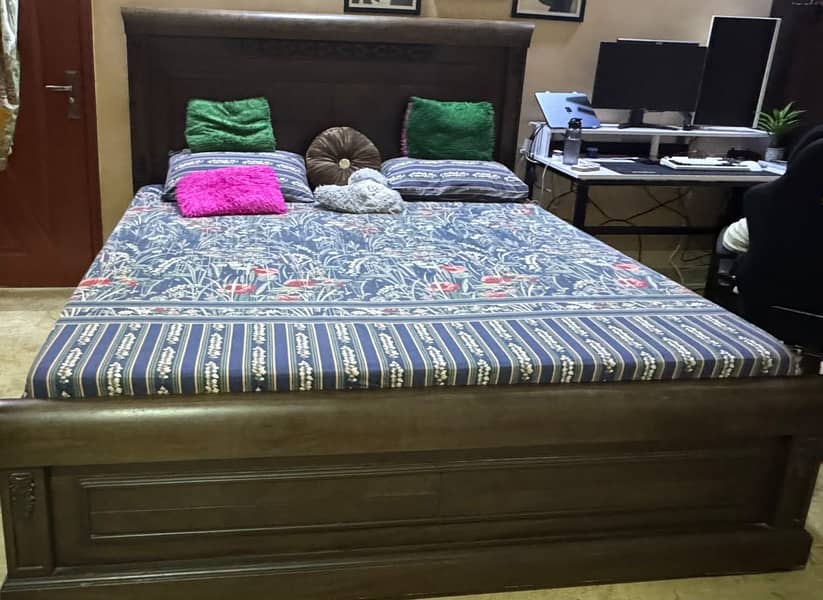 Solid Wood | King Bed + Wardrobe + Dressing 0