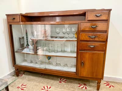 Pure Sheesham Wood made Crockery ShowCase for Sale