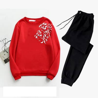 Men’s Stylish Casual Tracksuit Set – Sweatshirt & Jogger Pants