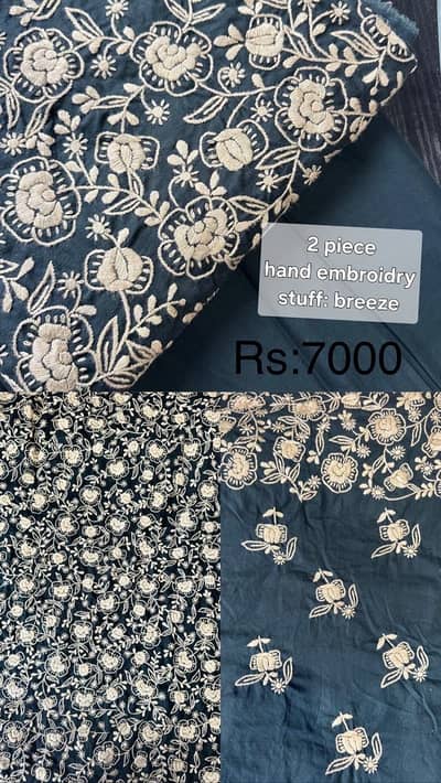 Hand embroidered winter 2 piece suit for sale