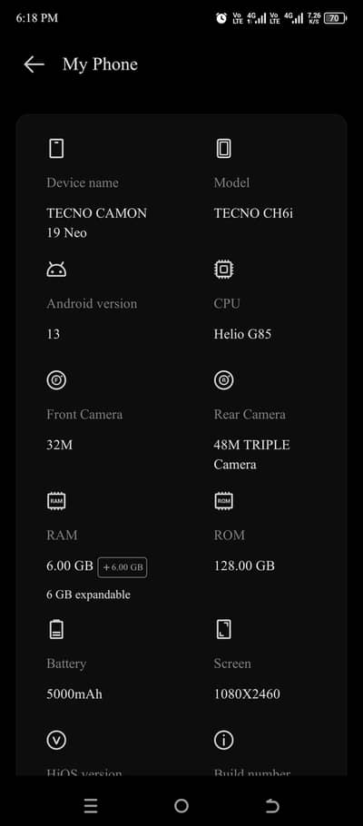 Tecno CAMON 19 Neo