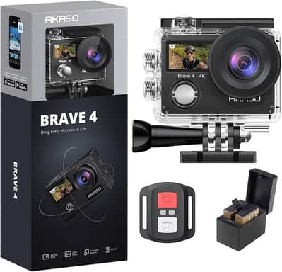 Akaso Brave 4 Action Camera almost new Kuwait Import Orignal