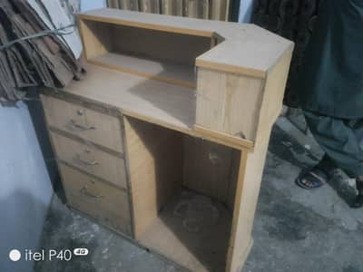 Counter And Benches With free Sign Board