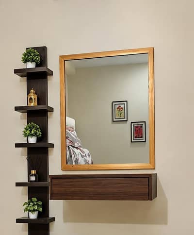 new patex textured board making vanity with gold miror 30/36 inches