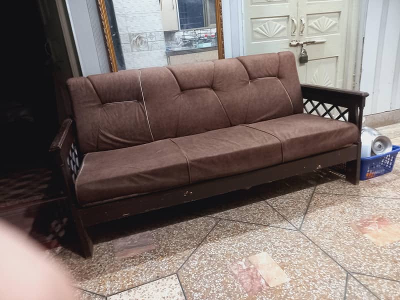 Wood sofa 1