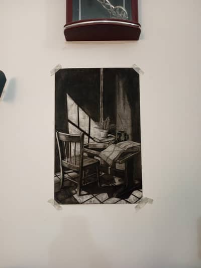 charcoal painting chiaroscuro