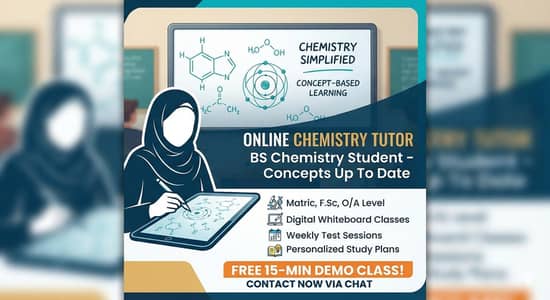 Online Chemistry Tutor|Matric,FSC,O/A levels