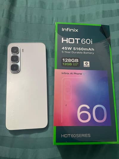 IInfinix Hot 60i Silver | 7 Months Warranty | Excellent Condition