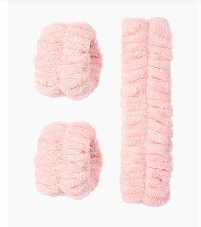 PINK COLOR Make-Up Headband & Wristband Set E R5653