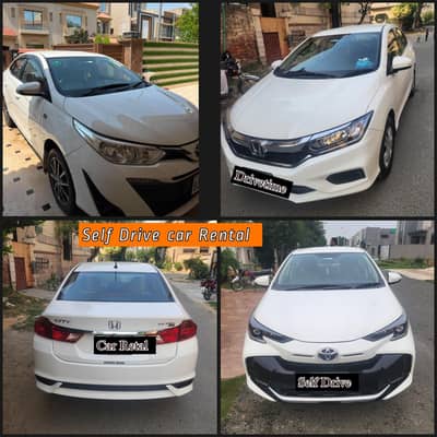 Self drive car rental/ Rent a Car without  driver/ Yaris/ City/ Cultus