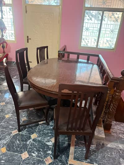 Dinning Table with Six (6) Chairs  in good condition