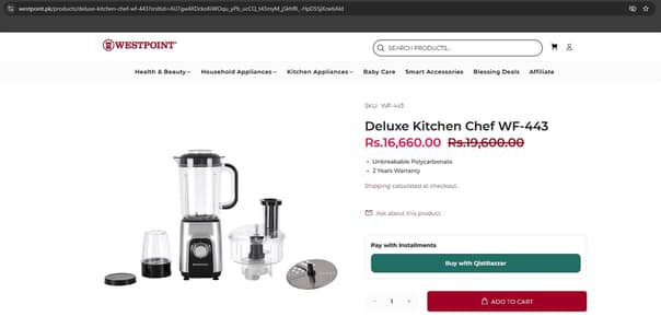 Westpoint Deluxe Kitchen Chef WF-443