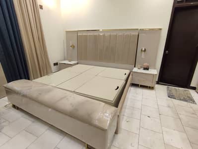 Luxury Bedroom Furniture Set | Bed + 2 Side Tables + Dressing + 4 Door