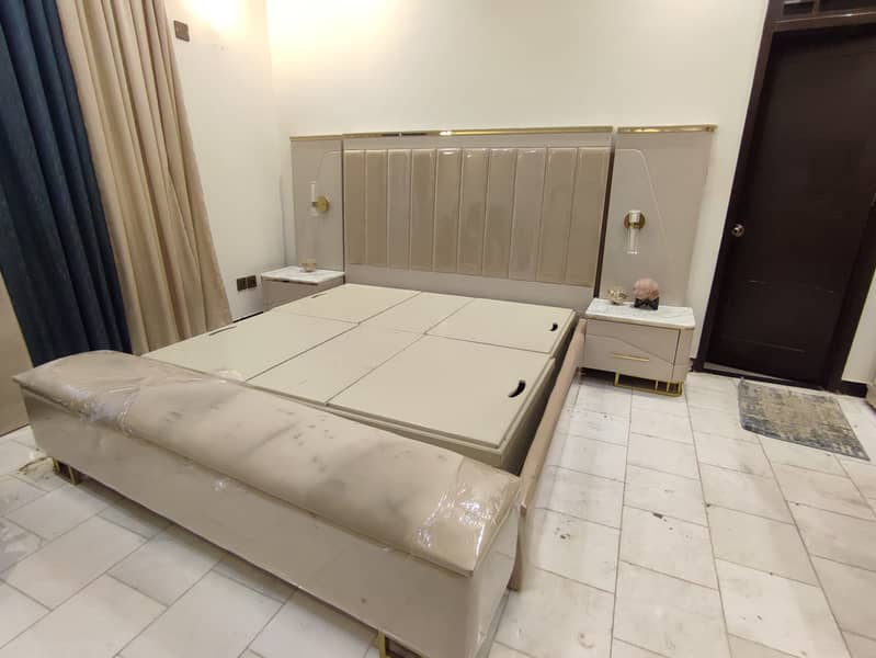 Luxury Bedroom Furniture Set | Bed + 2 Side Tables + Dressing + 4 Door ...