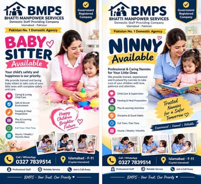 babysitter,housemaids,cooks,Ninny,helpers, patientcare, officeboy,staf