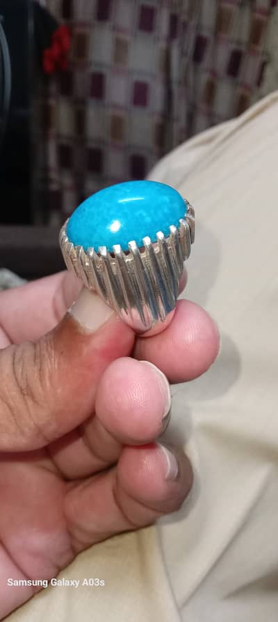 Irani feroza ring rich blue colour