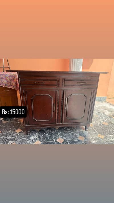Wooden Showcase, Iron Stand and Jainamaz