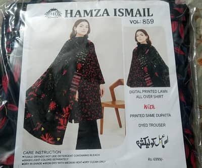 3 PC unstitched Suit,pure lawn